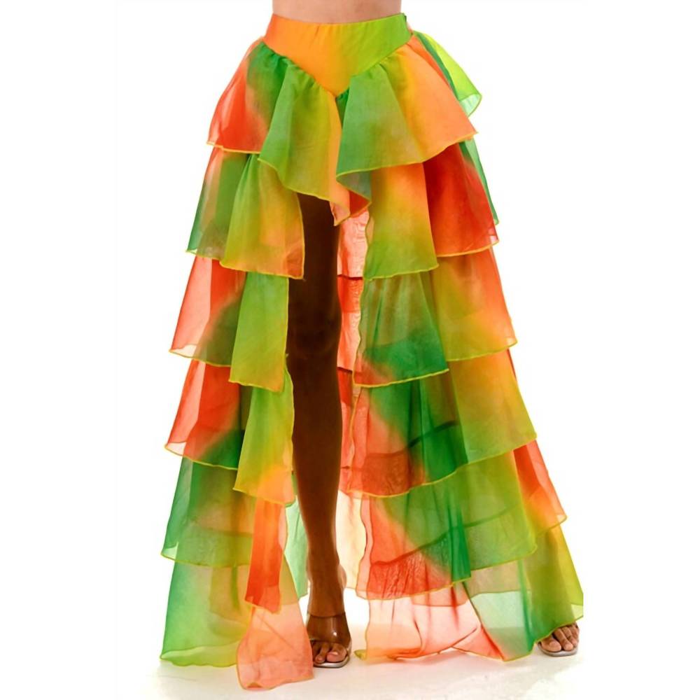 NEW HIGHLIGHT women's sassy maxi skirt in neon